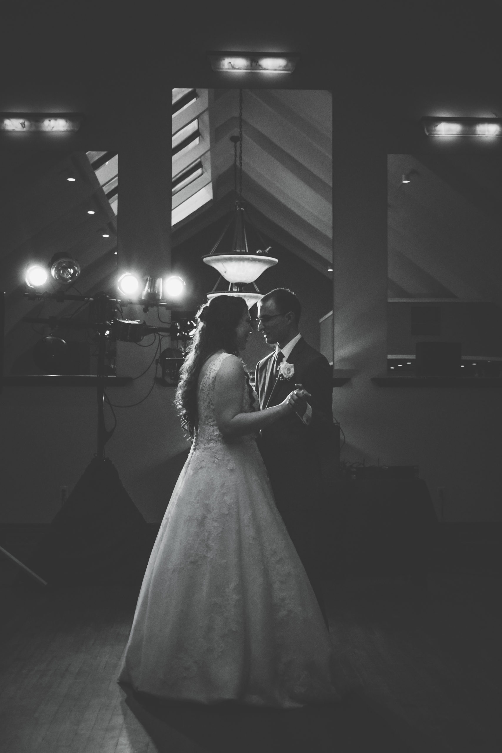 Black and White bride and groom