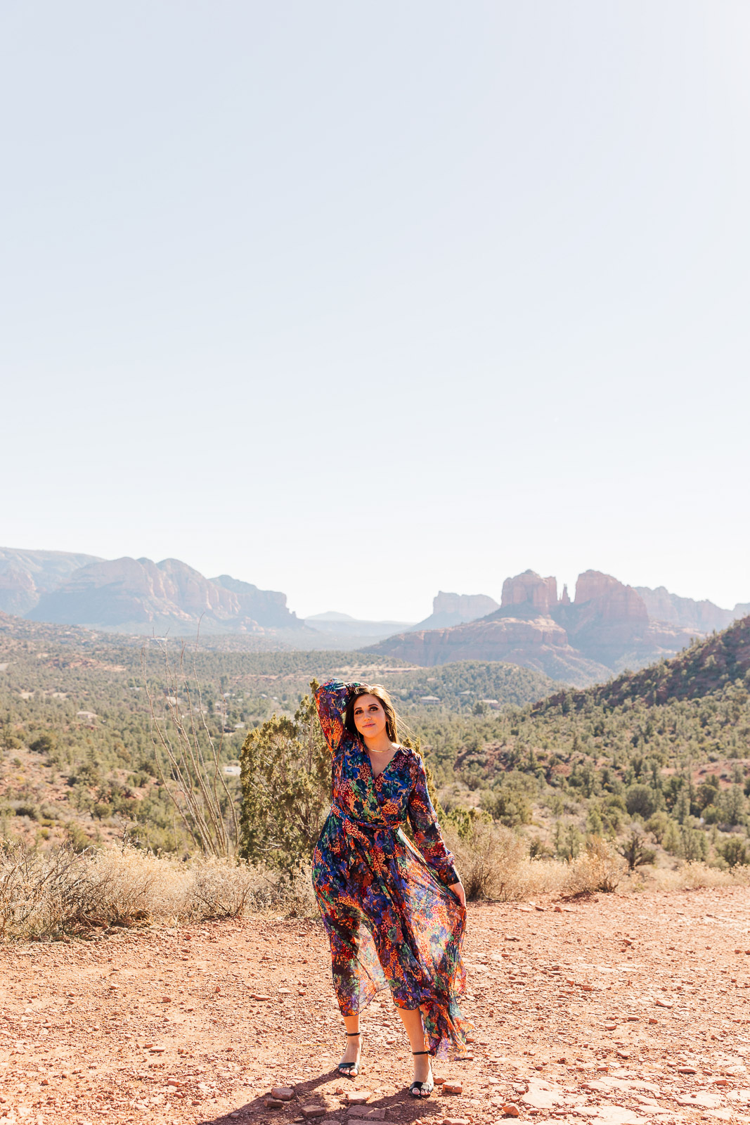 Fashion pose in Sedona Arizona