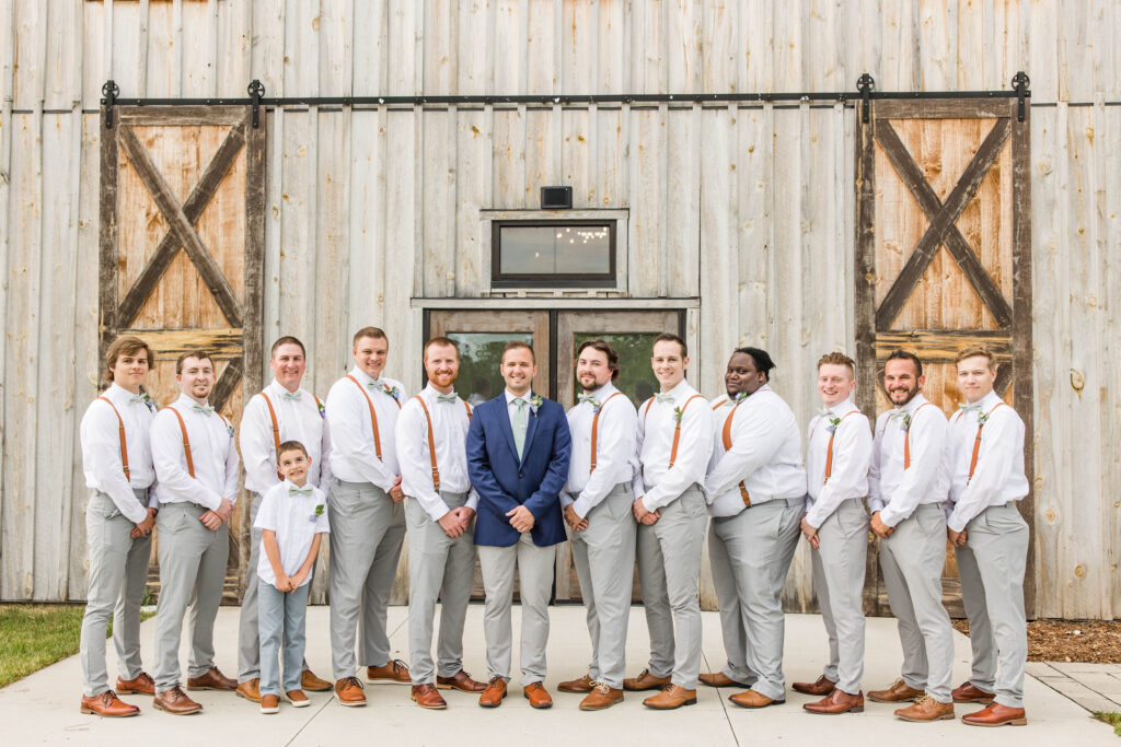 Groom with groomsmen. 