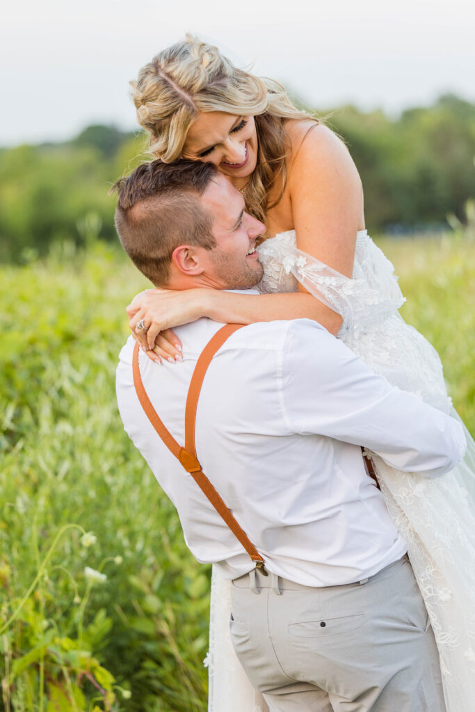 Bride and groom portraits at the Bog in Saukville Wisconsin. Meredith Mutza Photography. 