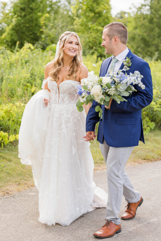 Bride and groom portraits at the Bog in Saukville Wisconsin. Meredith Mutza Photography. 