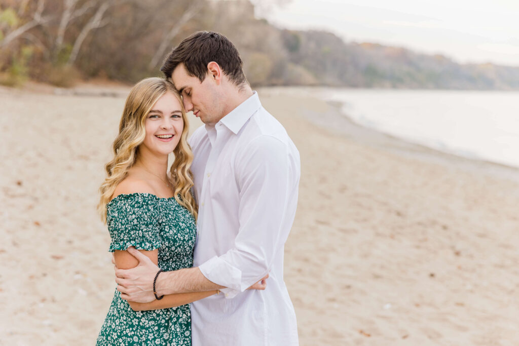 Grant Park engagement session on Lake Michigan. 