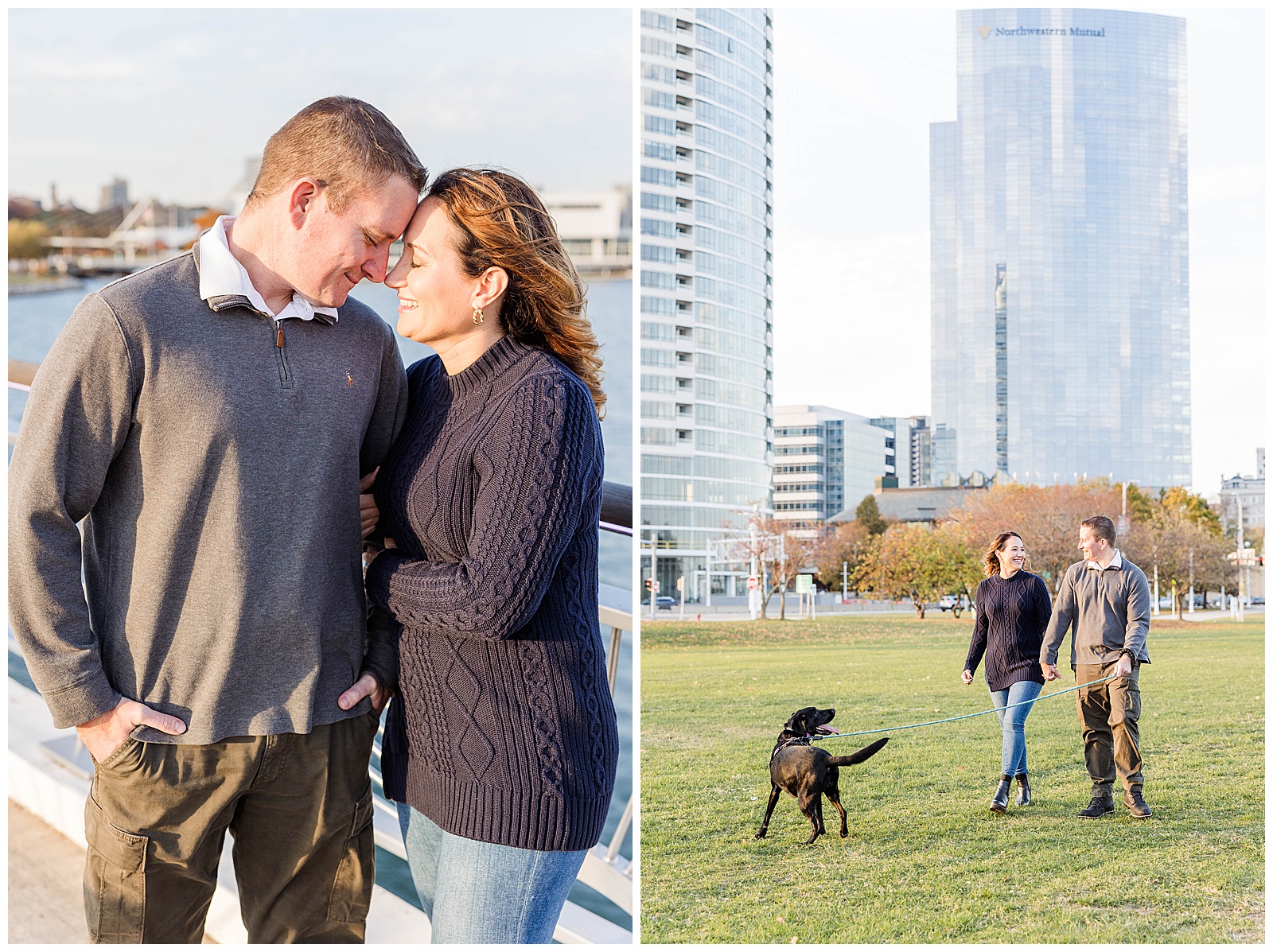 Milwaukee Engagement Photos, Couple downtown milwaukee