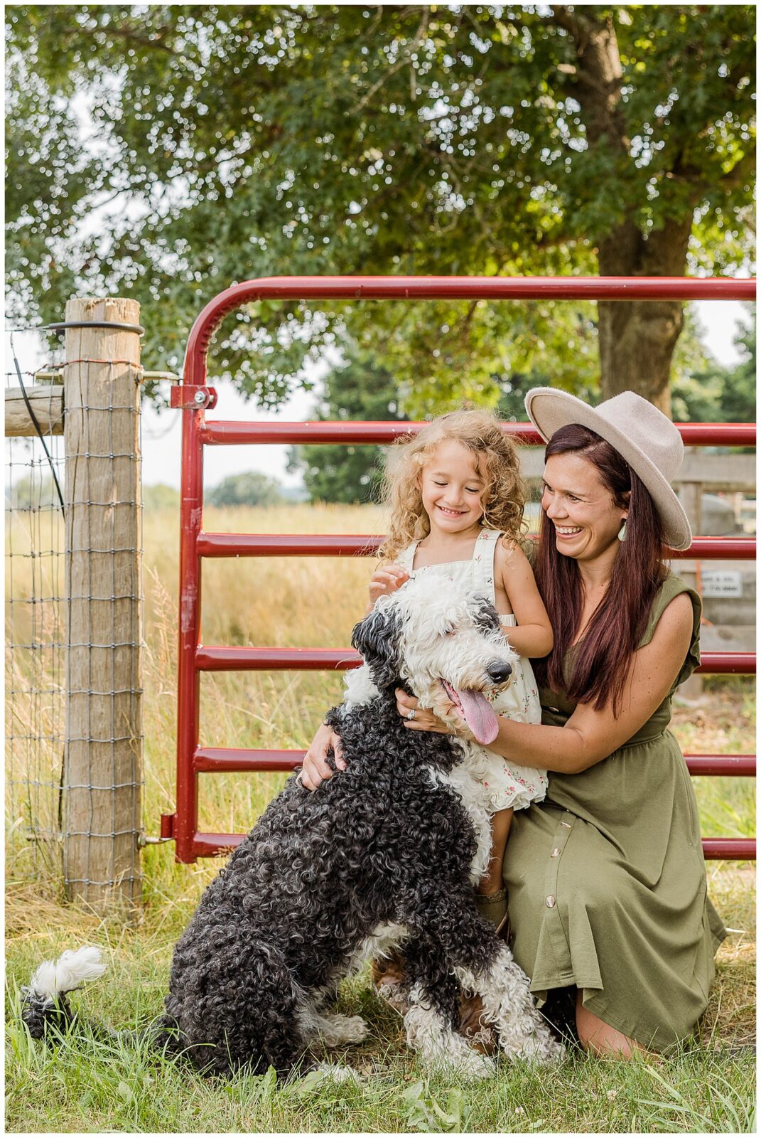 Family Farm Photos, Wisconsin Family photographer, family dog