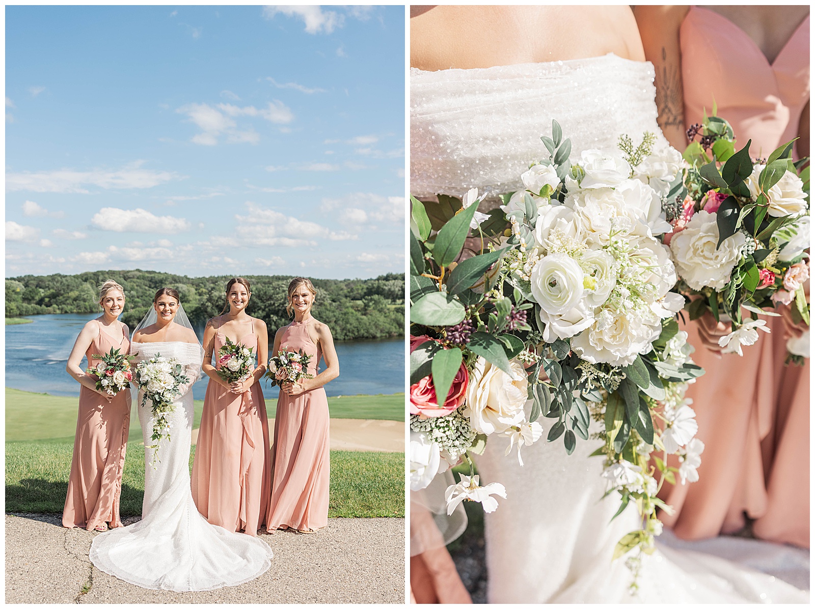 lake Geneva wedding, bridal details, florals