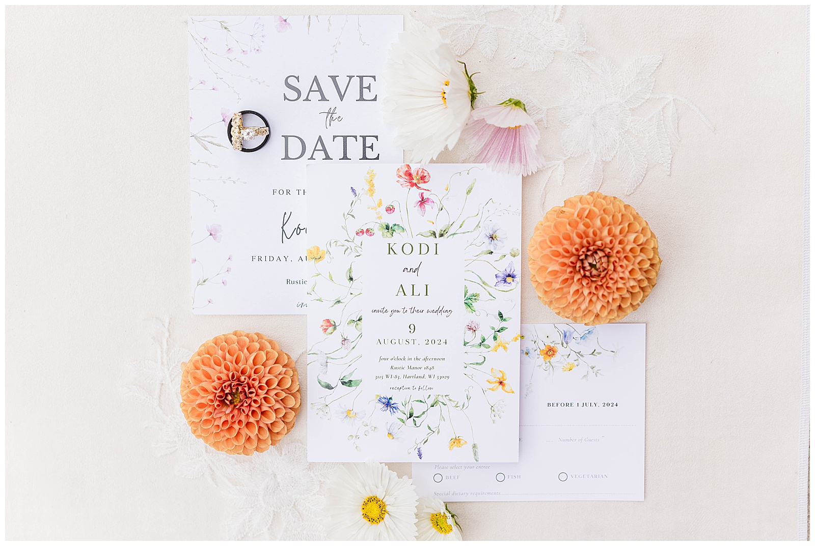 Wedding details, summer wedding