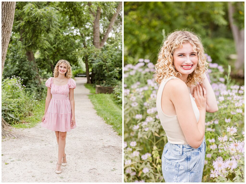 Senior Photoshoot in Delafield, Wisconsin of a blond girl reading, playing the piano, or painting