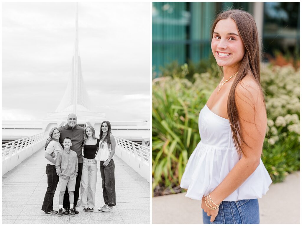 Milwaukee Family Photographer, Milwaukee Art Museum Family Session, Milwaukee Skyline 