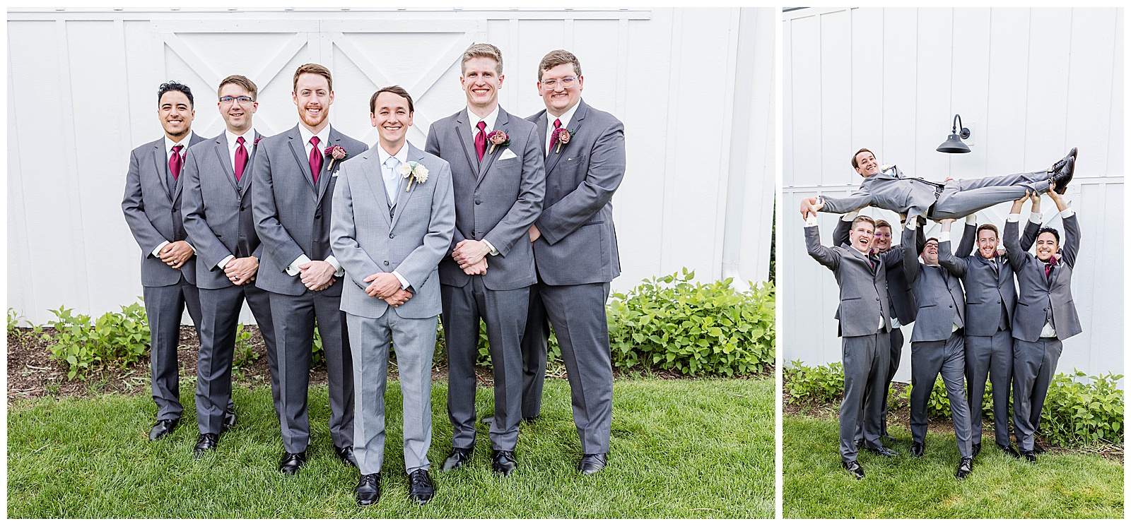 groom and best man getting ready