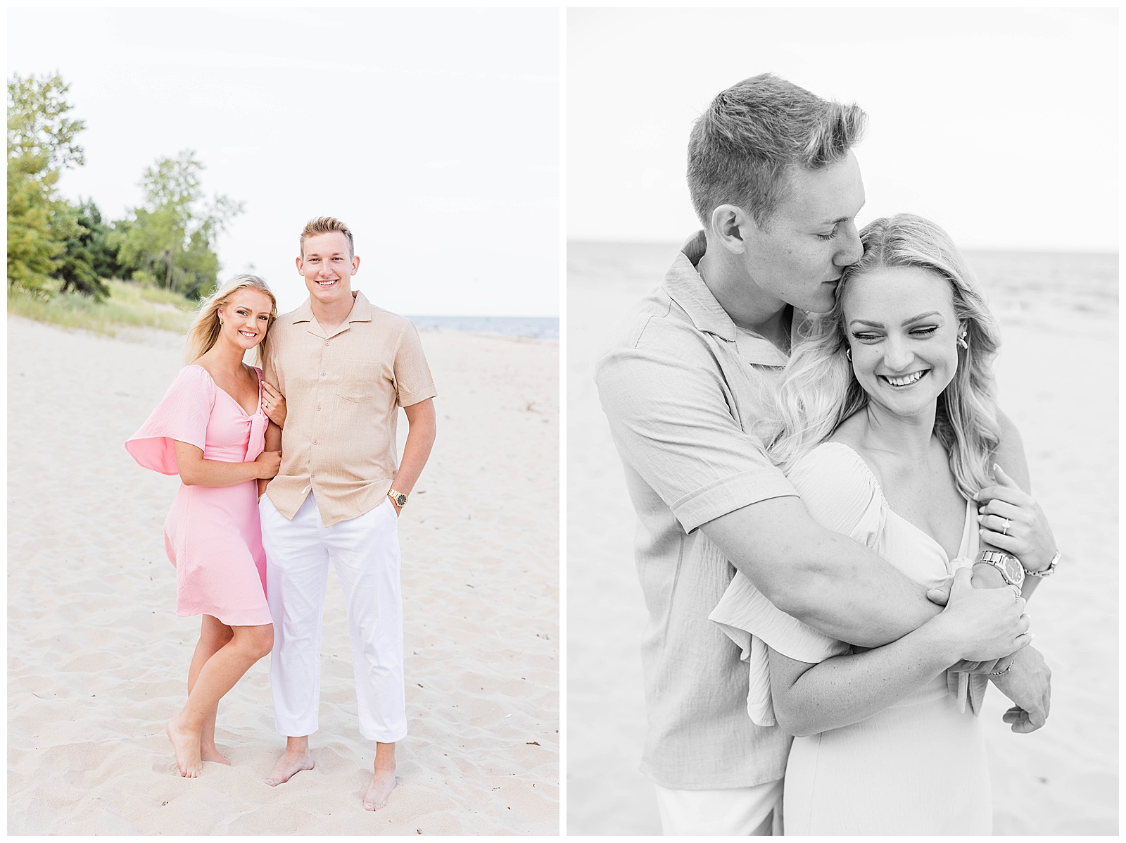 Kohler-Andre State Park Engagement, smiling couple