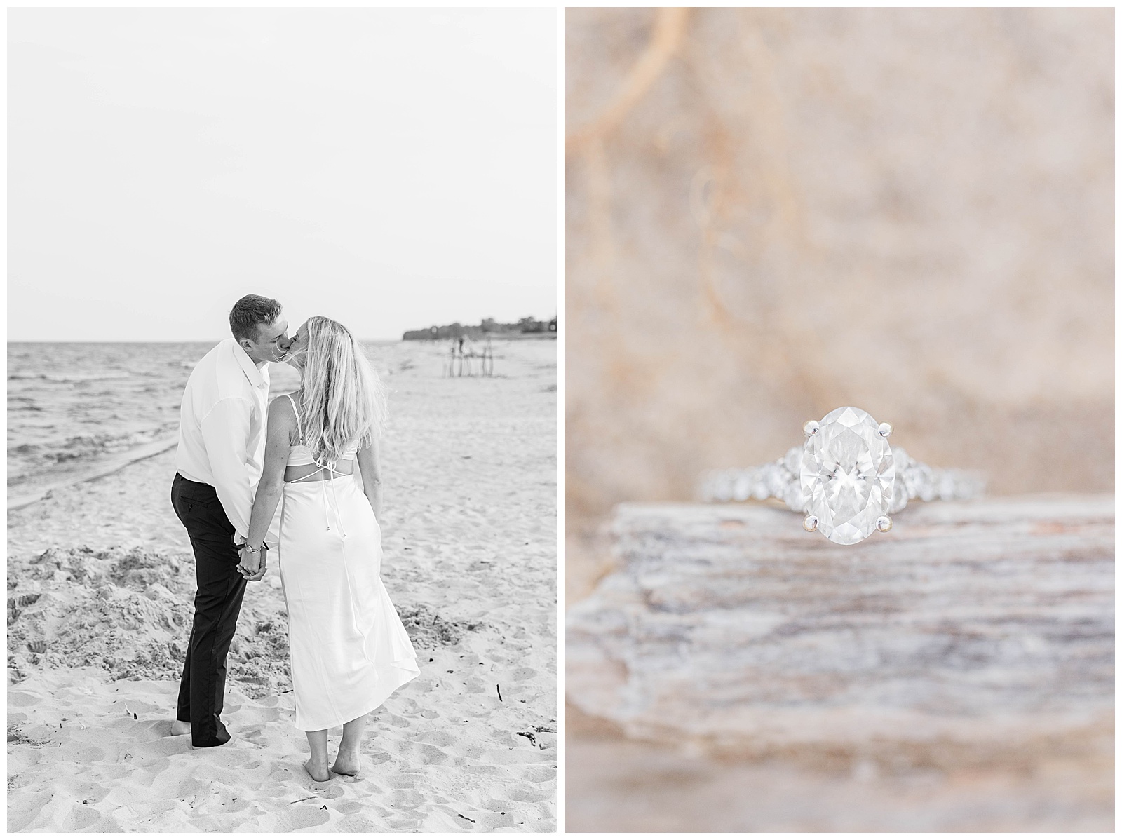 Kohler-Andre State Park Engagement, smiling couple, wisconsin engagement